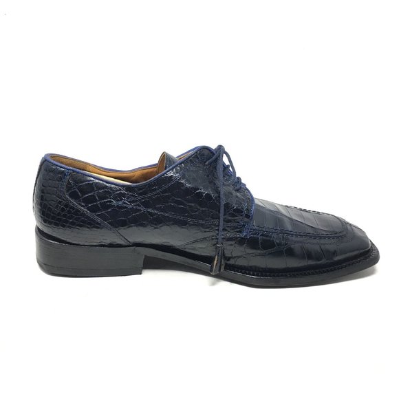 David Eden Oxfords Shoes Size 10.5 Blue Crocodile main image 5